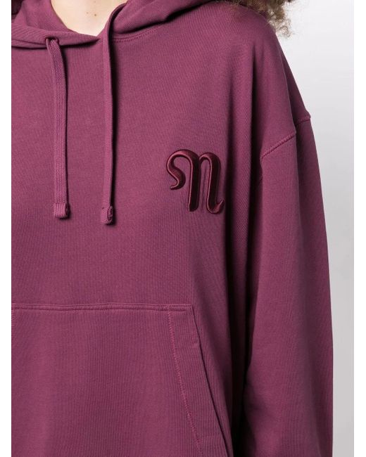 Nanushka Pink Ever Embroidered Logo Hoodie