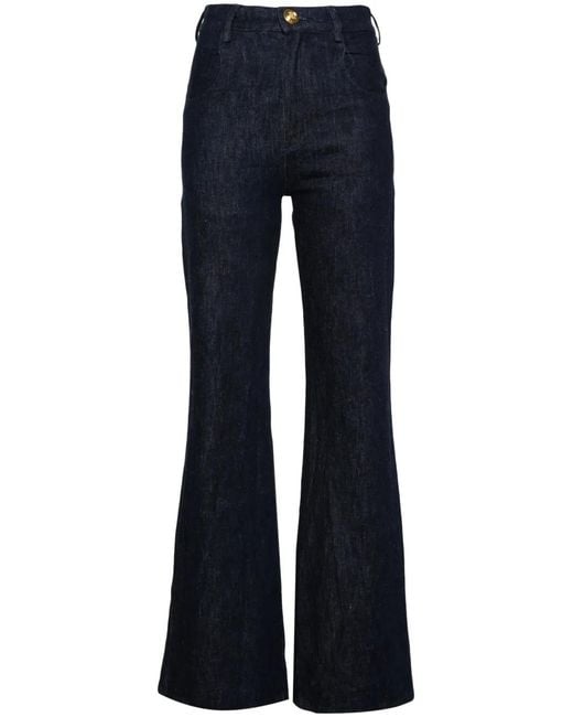 Giambattista Valli Blue Mid-Rise Bootcut Jeans