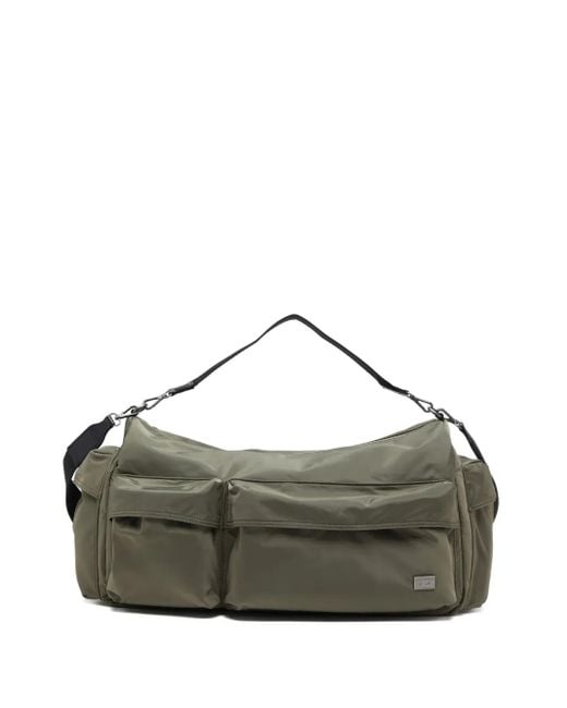 DIESEL Gray Multi-Pocket Duffel Bag