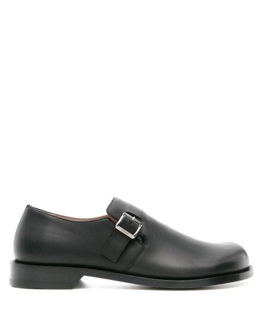 メンズ Loewe Campo Leather Monk Shoes Black