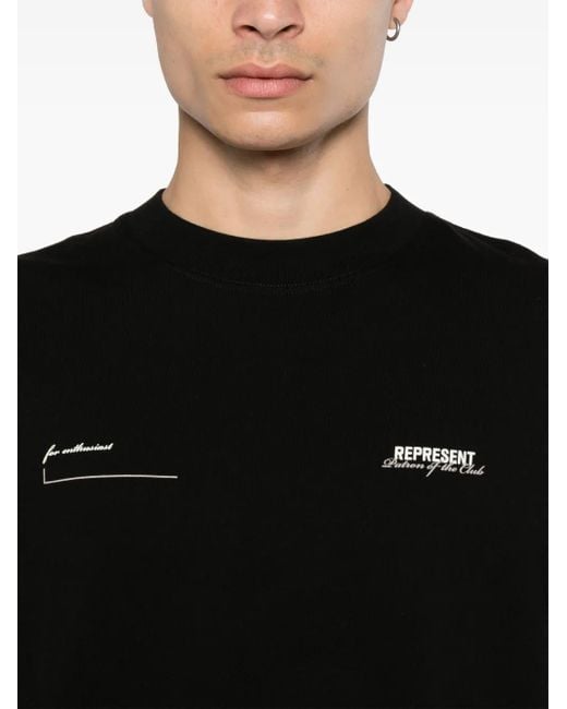 Represent Black Patron Of The Club T-Shirt for men