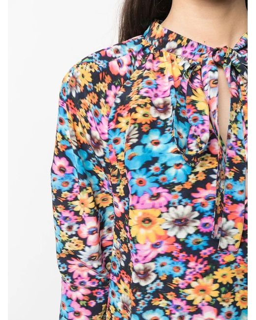 Stella McCartney Black Sophie Floral Print Blouse