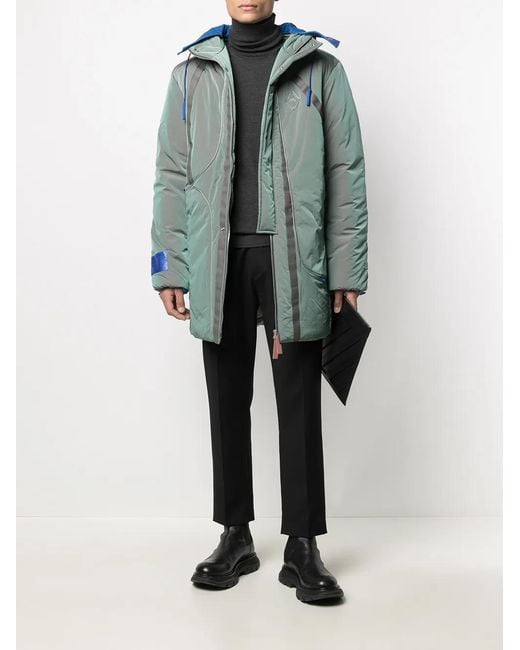 A_COLD_WALL* Blue Iridescent Padded Coat for men