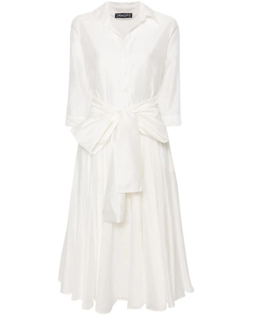 DR. HOPE フレア シャツドレス White