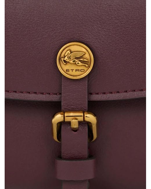 Etro Purple Pony Leather Wallet