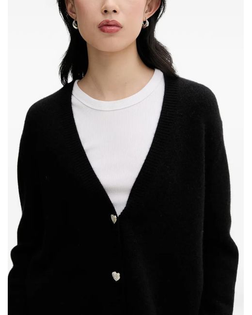 From Future Black Heart-Button Cardigan