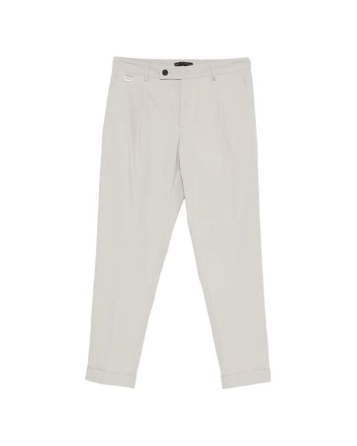 Low Brand White D-Ring Trousers for men