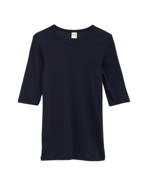 Flore Flore Blue Anna Elbow-Length-Sleeve T-Shirt