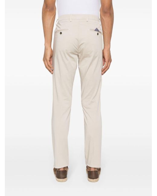 Manuel Ritz Natural Garment-dyed Straight Trousers for men