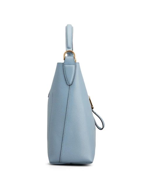 Tod's Blue T-Detail Tote Bag