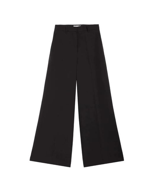 Ermanno Scervino Black Wide-Leg Tailored Trousers