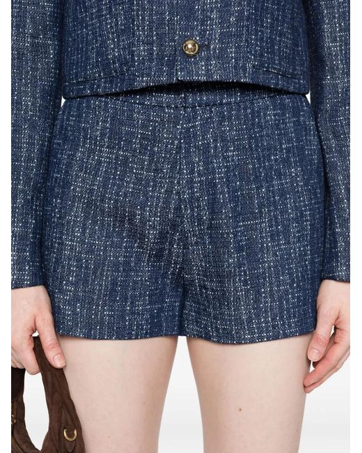 FRAME Blue The Tweed Shorts