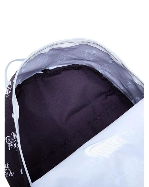 Nike Blue Heritage Logo-Print Backpack