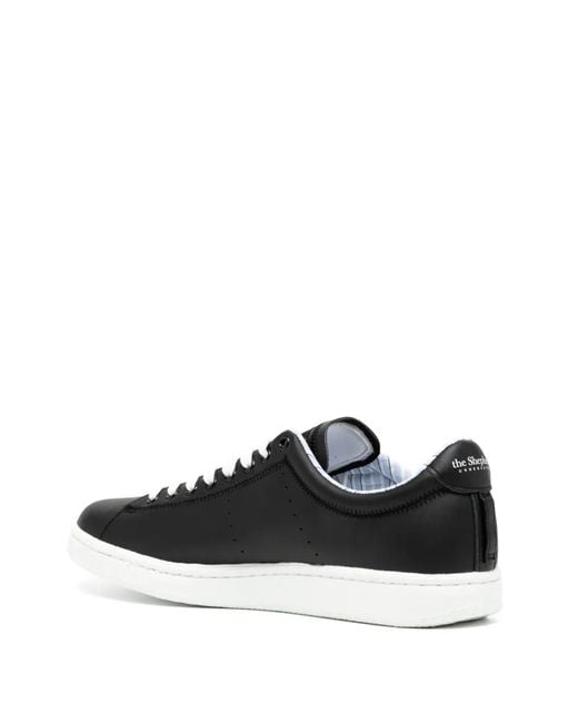 Undercover Black Logo-Patch Leather Sneakers for men