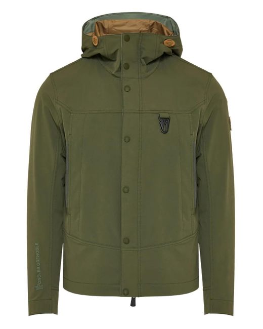 Moncler Jack Met Capuchon En Logopatch in het Green voor heren