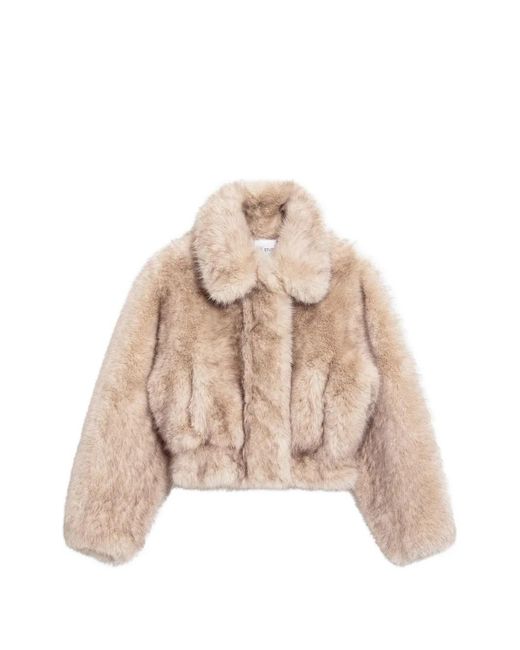 Stand Studio Natural Lena Faux-Fur Jacket