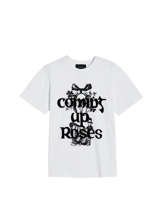 Simone Rocha White Graphic-Print T-Shirt