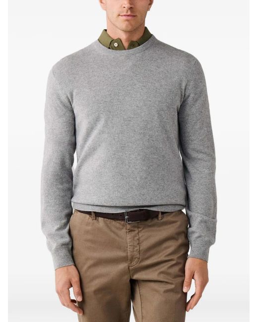 Hackett Gray Elbow-Patch Knit for men
