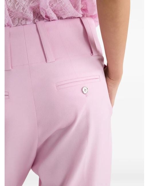 Patou Pink Tall-Waistband Straight Trousers