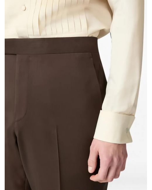 Lardini Brown Double-Breasted Peak-Lapel Suit for men