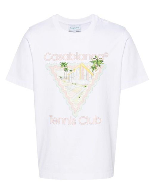 Casablancabrand White Maison De Reve Cotton T-shirt