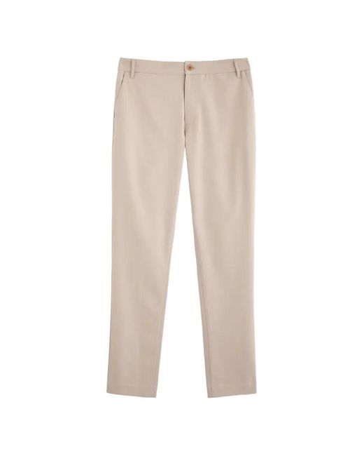 PAIGE White Stafford Flat Front Trousers for men