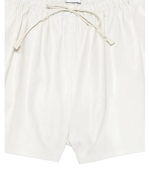 Haikure White Drawstring Shorts