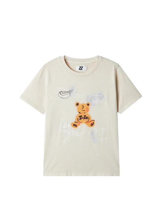Izzue White Graphic T-Shirt