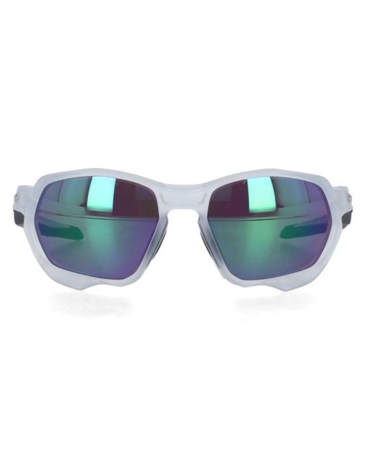 Oakley Blue Plazma Rectangular-frame Sunglasses