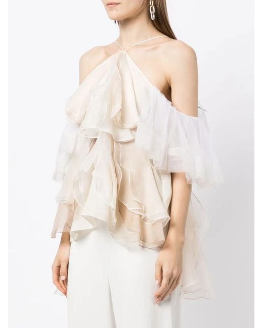 Maticevski White Melodic Ruffle Top