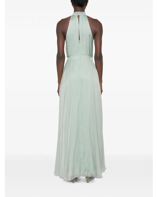Raquel Diniz Green Giovanna Pleated Maxi Dress