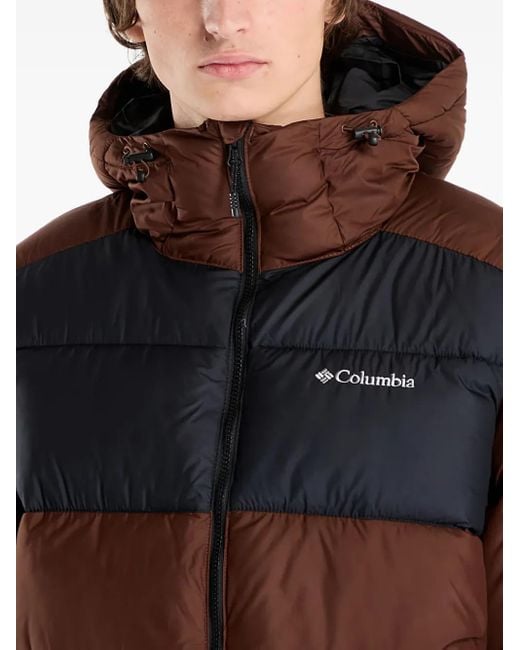 Columbia Brown Pike Lake Ii Hooded Colour-Block Jacket for men