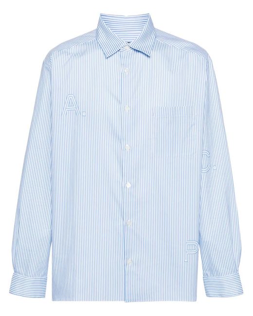 A.P.C. Blue Chemise Malo for men
