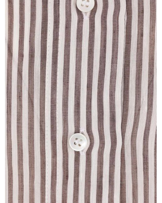 Chemise À Rayures Brunello Cucinelli en coloris White