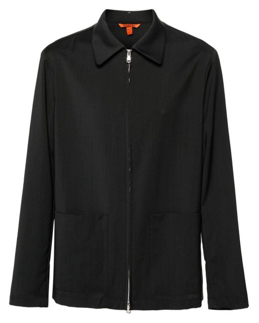 Barena Black Marafon Zipped Shirt Jacket for men
