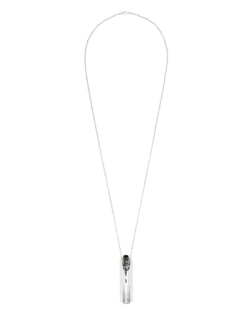 Eddie Borgo White Ripple Pendant Necklace