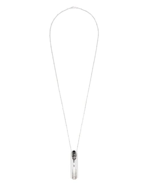 Eddie Borgo White Ripple Pendant Necklace