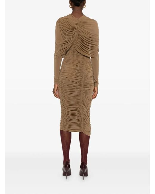 Magda Butrym Natural Drapiertes Midikleid