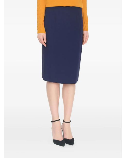 Alberta Ferretti Blue Pencil Skirt
