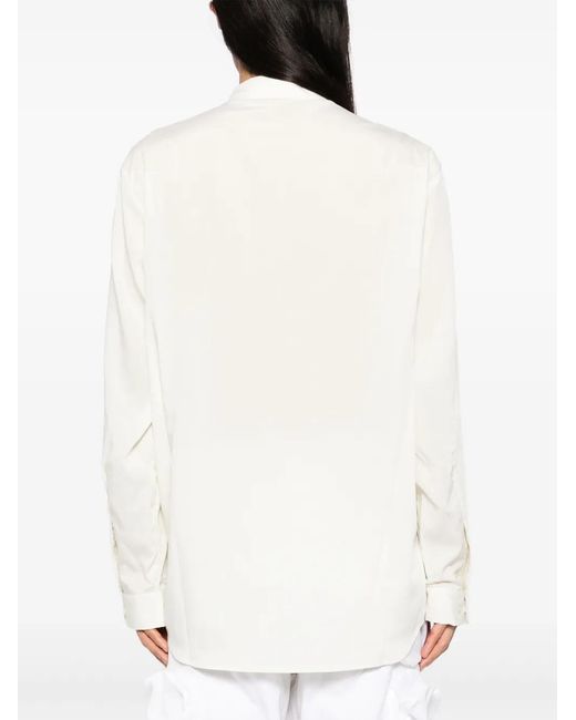 Post Archive Faction PAF White Paneled-Design Shirt for men