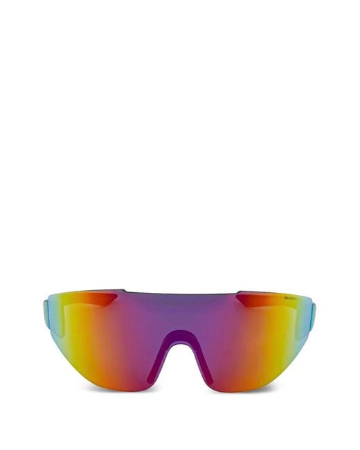 Nike Purple Biker-Frame Mirrored Sunglasses for men