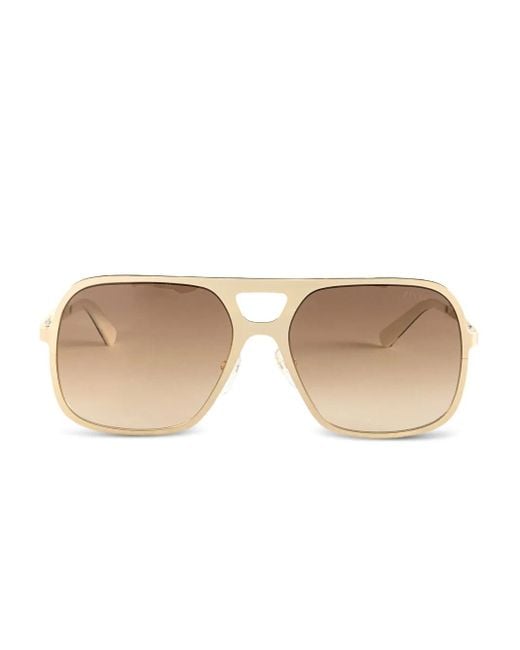 Occhiali Da Sole Con Montatura Stile Pilota di Emilio Pucci in Natural