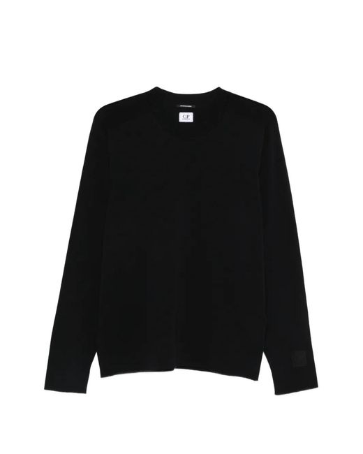 C P Company Black Crew-Neck Sweater for men