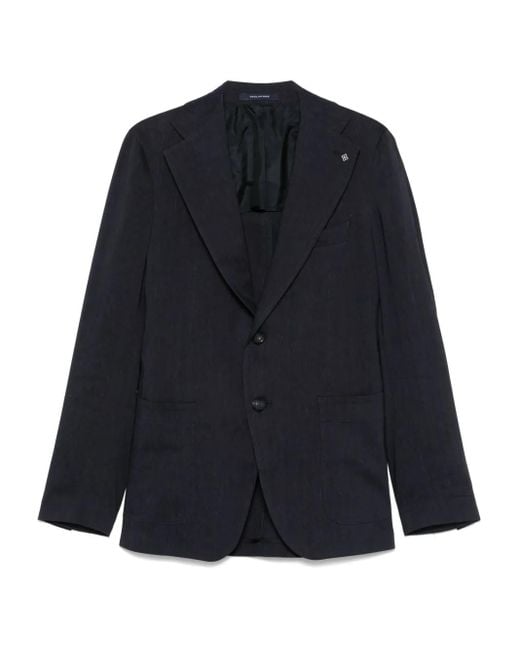 メンズ Tagliatore シングルジャケット Blue