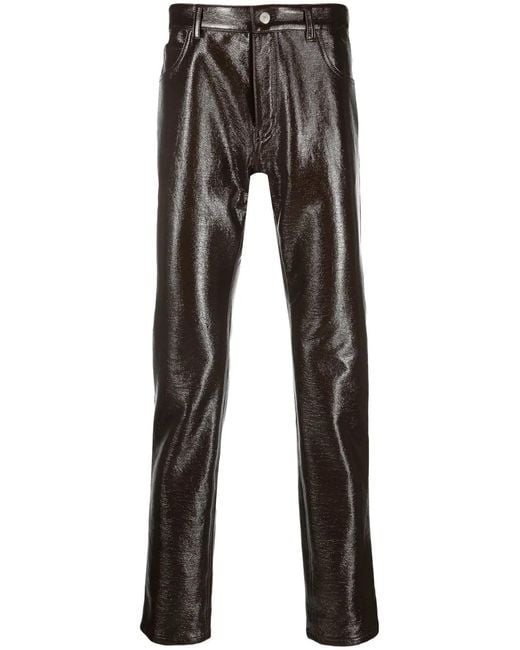 Pantalon Fuselé À Effet De Brillance Courreges pour homme en coloris Black