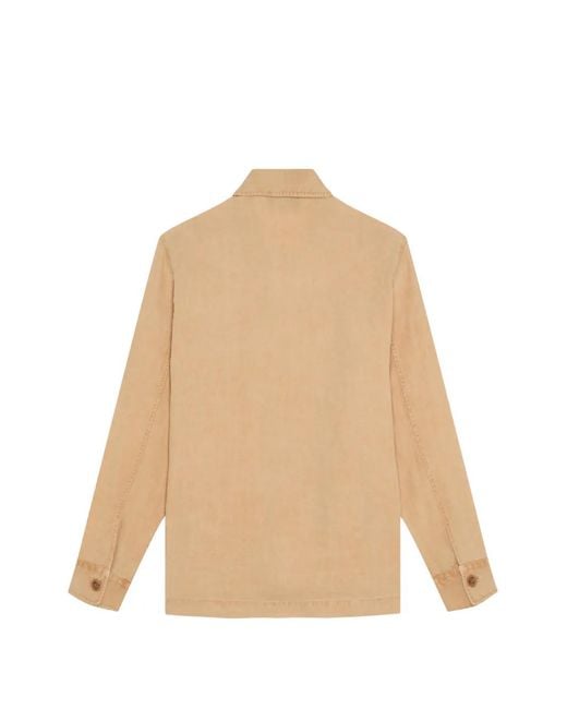 Vilebrequin Natural Corentin Embroidered-Turtle Linen Overshirt for men