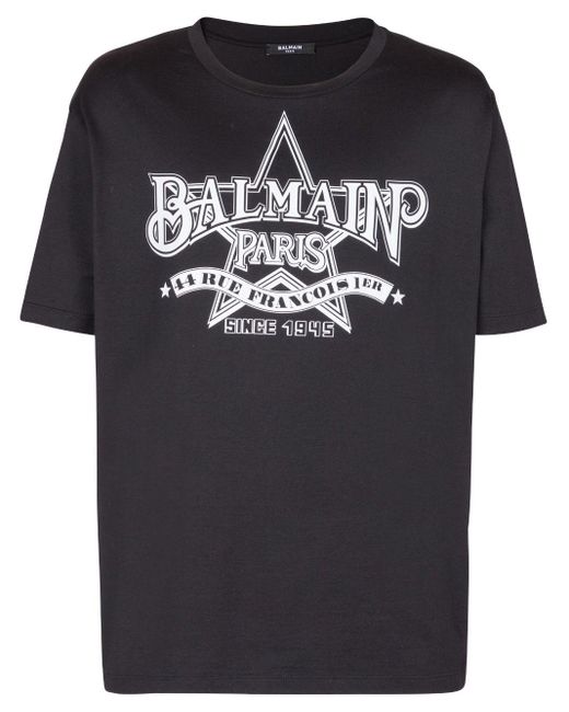 Balmain Black Star T-Shirt for men