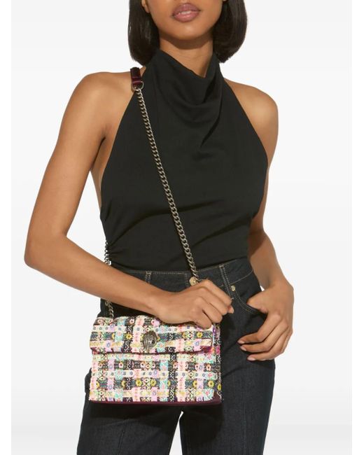 Kurt Geiger White Medium Kensington Patchwork Shoulder Bag