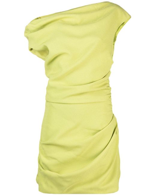 Paris Georgia Asymmetrische Mini-jurk in het Yellow