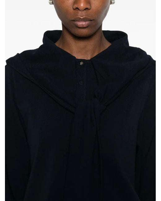 Dorothee Schumacher Blue Sporty Romance Buttoned Top